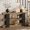 63" Entryway Console Table 3-Tier Sofa Table with Open Storage Shelves